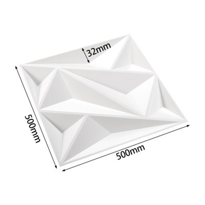 3D Art Wall Panels, PVC Wall Panels for Interior Wall Decor Pack of 12 ...