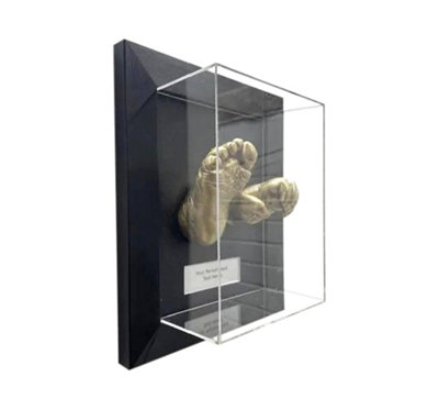 3D Baby Handprint Footprint Frame : Personalized Shadow Box Keepsake ...