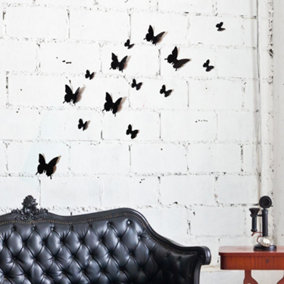 3D Butterflies Black Stock Clearance Wall Decor Art