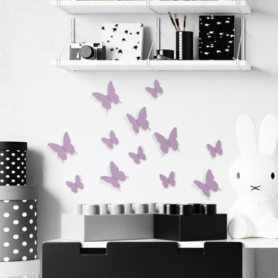 3D Butterflies Lavender Stock Clearance Wall Decor Art