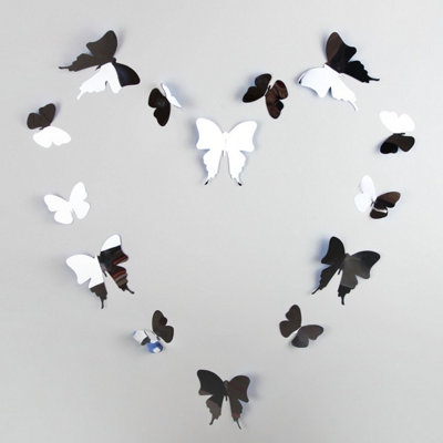 3D Butterflies Mirror Stock Clearance Wall Decor Art