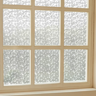 3D Crystal Stone Patterned Privacy Window Film Peel and Stick Frosted ...