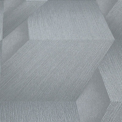 3D Effect Geometric Wallpaper Grey Erismann 10046-10