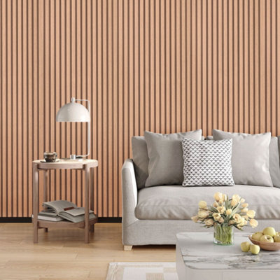 3D Effect Realistic Wood Grain Stripe Splicing Paneling Peel & Stick Wallpaper Roll 5m x 60cm