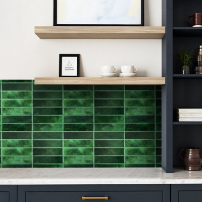 3D Effect Self-Adhesive Wall Tile Stickers DIY Decor 29cm W x 22.9cm D