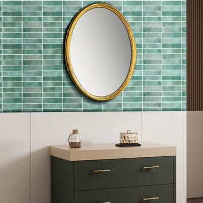3D Effect Self-Adhesive Wall Tile Stickers DIY Decor 29cm W x 22.9cm D