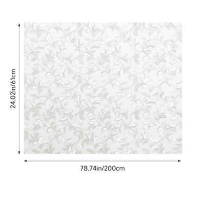 3D Floral Patterned Privacy Window Film Peel and Stick Frosted Cover ...