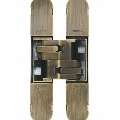 3D Flush Concealed Cabinet Hinge - 180 Degree Opening Wardrobe ANTIQUE BRONZE