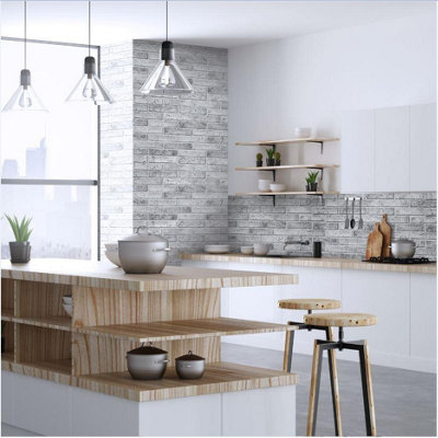 3D Wall Panels With Adhesive Included - Vintage Rustic Brick Pattern