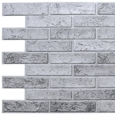3D Grey Brick Stone Urban Industrial PVC Interior Wall Panels Kitchen ...