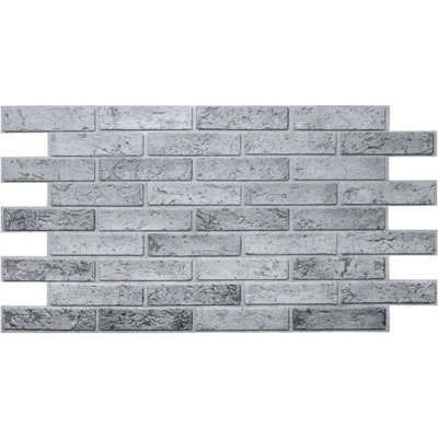 3D Grey Brick Stone Urban Industrial PVC Interior Wall Panels Kitchen ...