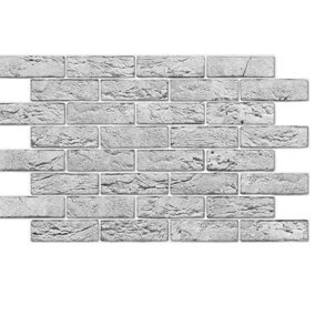 3D Grey North Stone Industrial PVC Interior Wall Panels Kitchen Cladding - Pack of 2