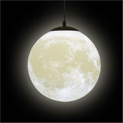3D Moon Chandelier Moon Ceiling Chandelier Moon Ceiling Light Planet LED Chandelier Bulb is not ...
