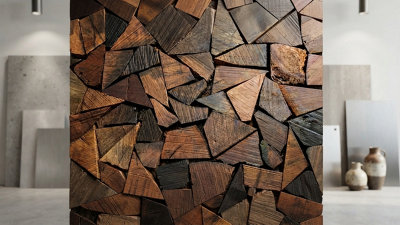 3D Reclaimed Wooden Wall Tiles - Unique Wall Cladding Panels