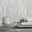 3D Stripe Non Woven Wallpaper Roll TV Background Wall 950cm