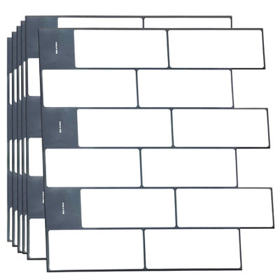 3D Tile Stickers Peel & Stick Backsplash Waterproof London Minimalist Brilliant White 30 Sheets 30.5cm(12")