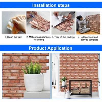 3D Wall Cladding Panels - Decorative Brick Slate Effect PVC Paneling