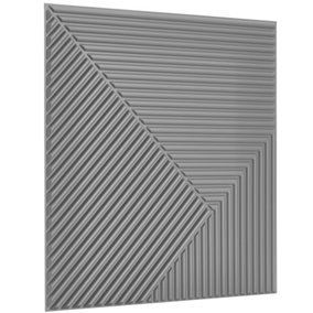 3D Wall Panels Adhesive Included - 6 Sheets Cover 16.15ft²(1.5m²) Interior Cladding Panels - Chevron Line Design in Matte Grey