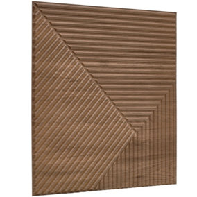 3D Wall Panels Adhesive Included - 6 Sheets Cover 16.15ft²(1.5m²) Interior Cladding Panels - Chevron Line Design in Matte Wooden