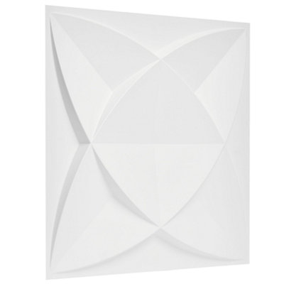 3D Wall Panels Adhesive Included - 6 Sheets Cover 16.15ft²(1.5m²) Interior Cladding Panels - Star Design in Matte White