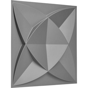 3D Wall Panels Adhesive Included - 6 Sheets Covers 16.15ft²(1.5m²) Interior Cladding Panels set - Star Design in Matt Grey Silver