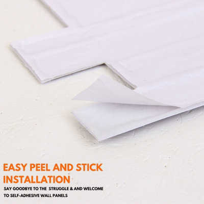3D Wall Panels Self Adhesive - Pack of 6 Sheets -Covering 29.76 sqft/2.76 sqm - Easy Peel & Stick - Rustic Brown Red Brick Design - 6