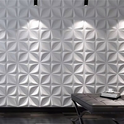 3D Wall Panels Set of 12 White Texture PVC Decorative Wall Panel Wall Covering