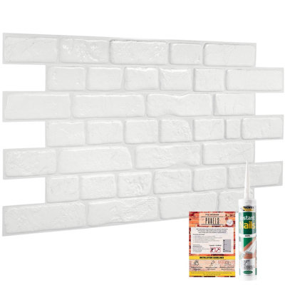 3D Wall Panels with Adhesive Included - Pack of 6 Sheets - Covering 30. ...