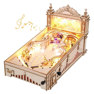 3D Wooden Pinball Machine Arcade Puzzle