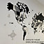 3D Wooden World Map Large Size (150x80cm) - Rustic Wall Decor Gift for Couples - Unique Home and Office Decoration, DIY Wall Art