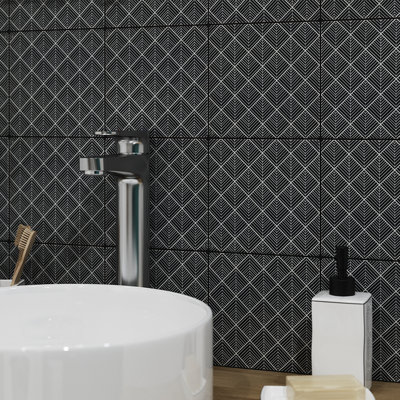 Shop black bathroom tiles.
