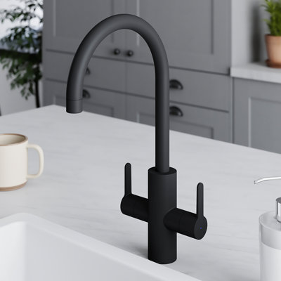 Shop black kitchen taps.