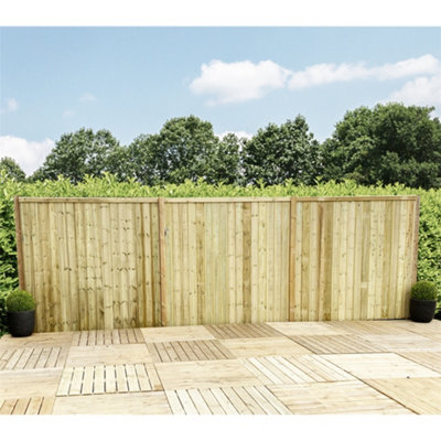 3FT  (0.92m x 1.83m) Vertical Fencing Panel - Pressure Treated 12mm Wooden - 1 x Fence Panel (3ft x 6ft) (3x6)