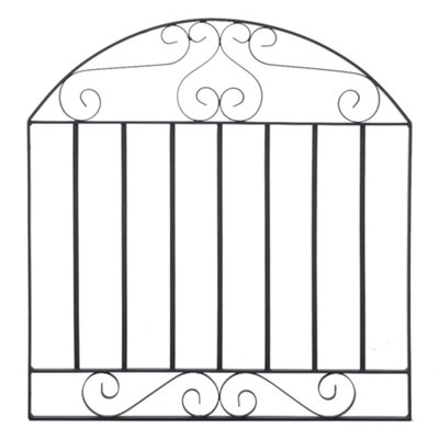 3ft Black Modern Iron Outdoor Garden Gate 85 x 90 cm - 3