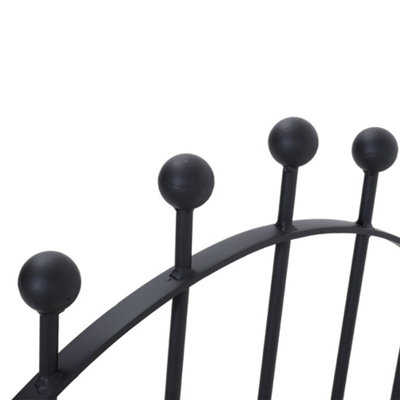 3ft Black Modern Metal Outdoor Garden Gate 86 x 103 cm - 5