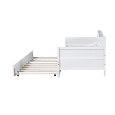 3FT Daybed with Trundle Bed Sofa Bed, Single Bed for guest, Pull out Trundle for Living Room and Bedroom