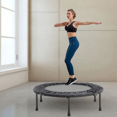 3Ft Foldable Mini Garden Trampoline Fitness Trampoline with Steel Legs for Kids Adults Workout Max 220lbs