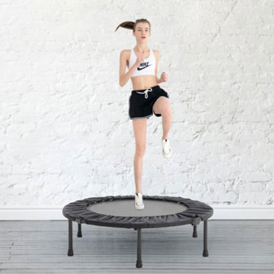 3Ft Foldable Mini Garden Trampoline Fitness Trampoline with Steel Legs for Kids Adults Workout Max 220lbs