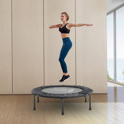 3Ft Foldable Mini Trampoline Fitness Trampoline with steel legs for Kids Adults Indoor Garden Workout Max