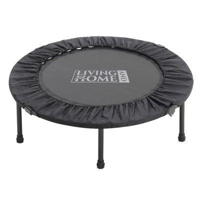 3Ft Foldable Mini Trampoline Fitness Trampoline with steel legs for Kids Adults Indoor Garden Workout Max 220lbs - 3