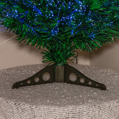 3ft Green Pinprick Fibre Optic Xmas Tree with Multi Coloured Fibre Optic Lights - 5