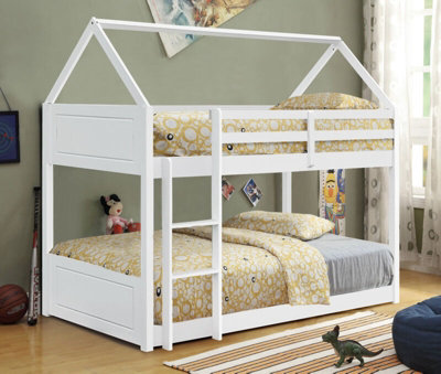 3ft House Style Bunkbed in White