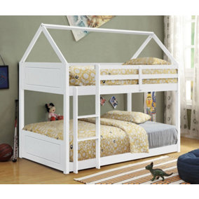 3ft House Style Bunkbed in White