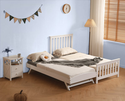 3ft Oxford Bed (White) with Trundle Set