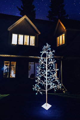 3FT Prelit Twig Christmas Tree White LEDs - 6