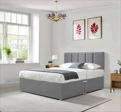 3ft-single-grey-linen-look-divan-bed-set-with-26-vertical-line