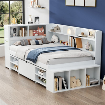 3ft Single Multifunctional Kid's Bed with Drawers(90x190cm