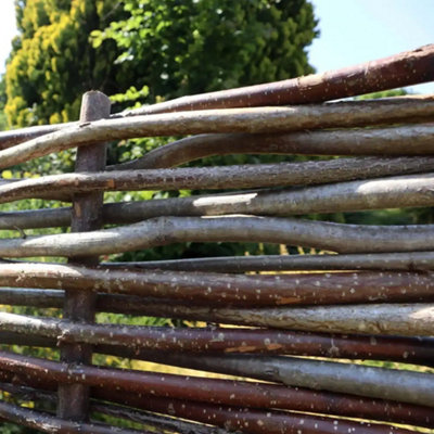 3ft x 6ft Capped Hazel Hurdle Fence Panel Premium Weave - 6