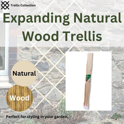 3ft x 6ft Expanding Wooden Garden Trellis Home and Garden Decorations Robust Climbing Plant & Vegetable Support - 5