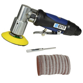 3in 75mm Air Angle Sander Grinder Polisher Sanding and 100 pack mixed discs
